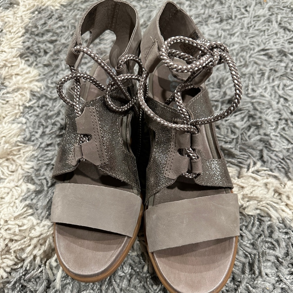 SOREL Women's Joanie Lace Wedge Sandals Size 9
